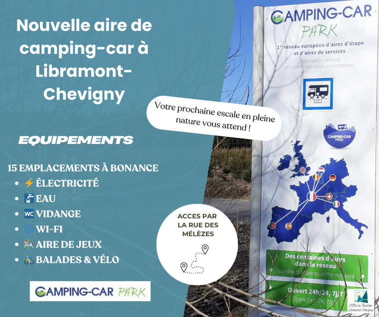 Aire de camping car de Libramont Chevigny